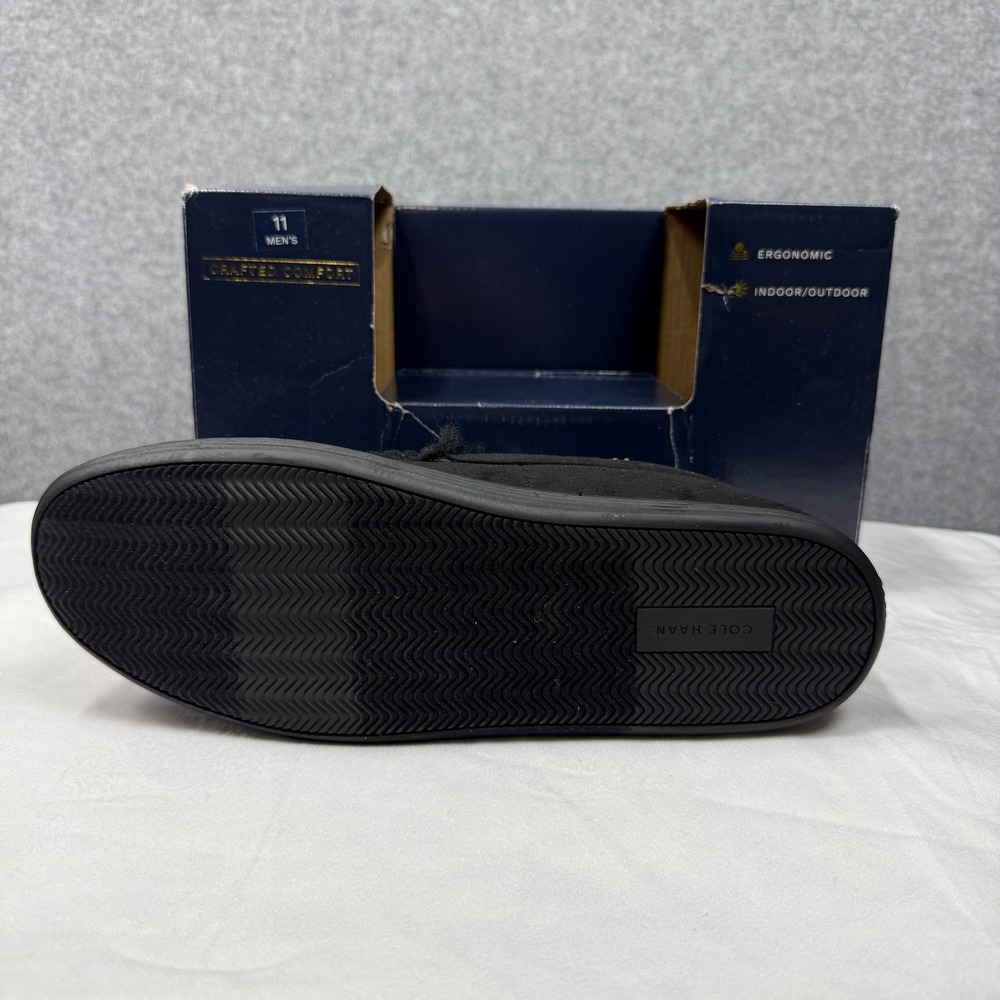 Cole Haan Mens Microsuede Venetian Slippers Caviar Black 104874 Size 11 NEW - Picture 9 of 10